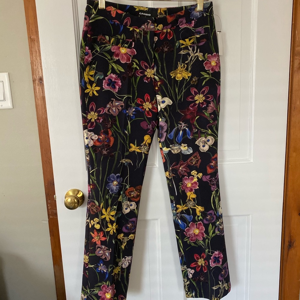 Cambio floral dress pants size 4